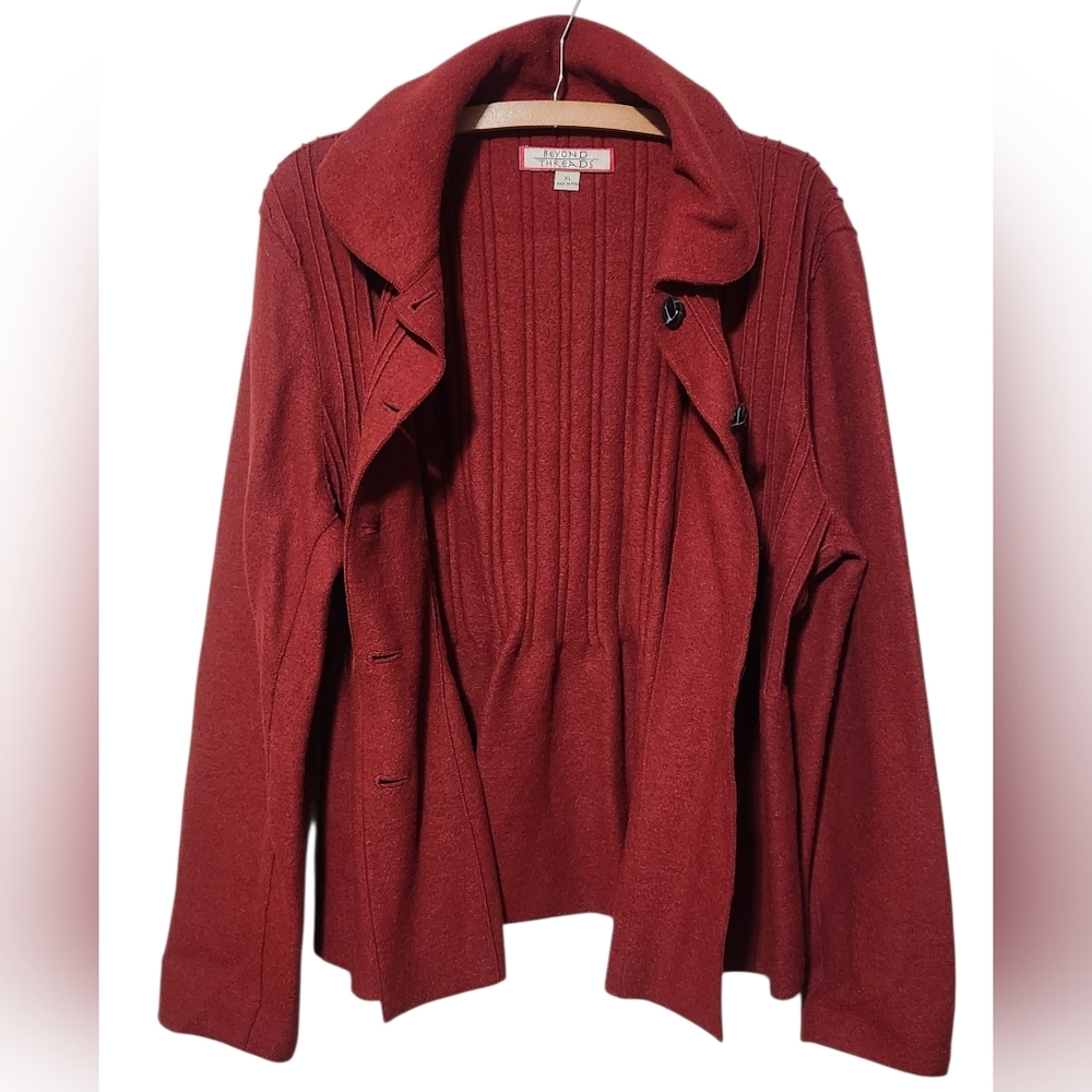 Beyond Threads Alpaca & Wool Sweater Jacket XL - Picture 2 of 10